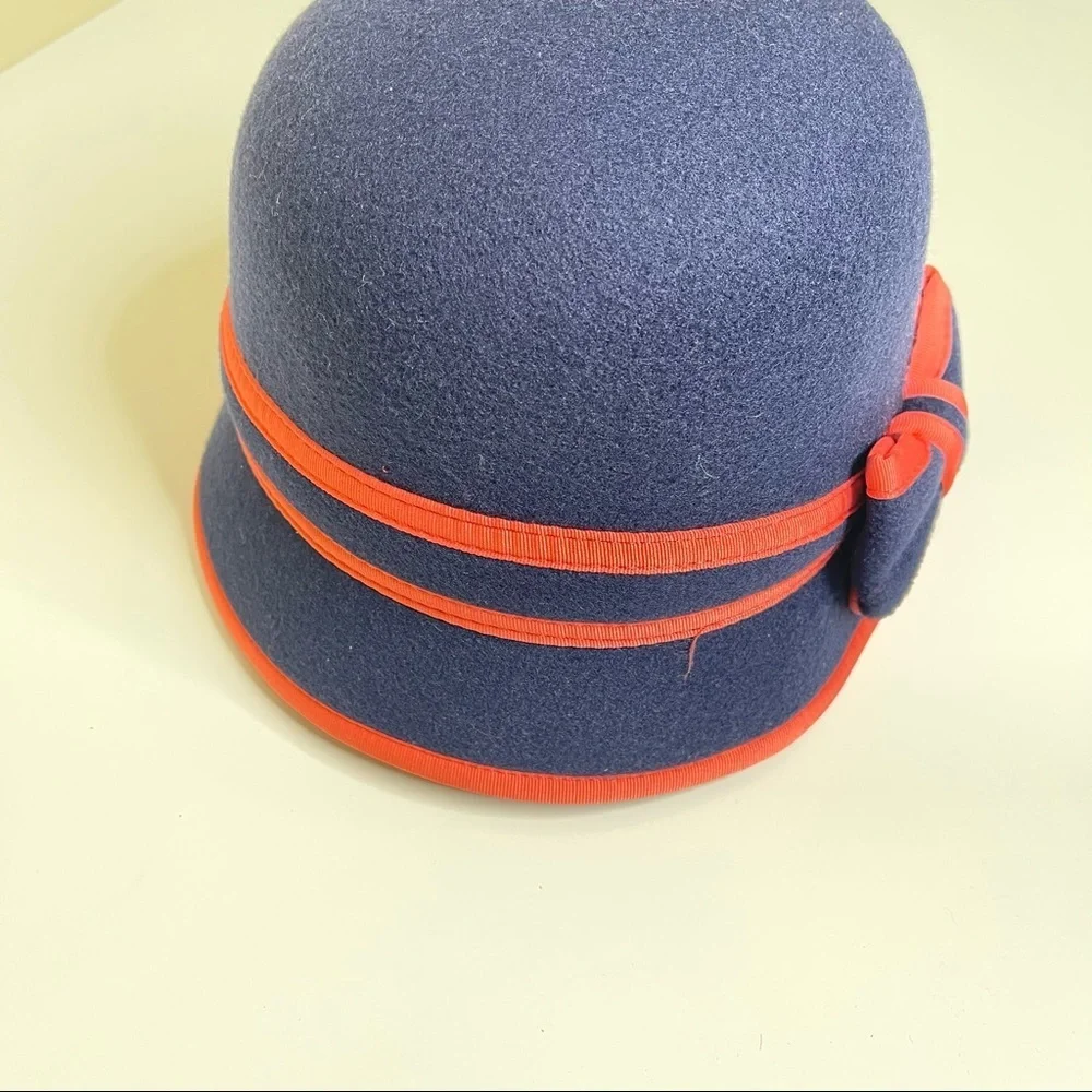 Janie and jack Navy And Pink Cloche Hat 2t-3